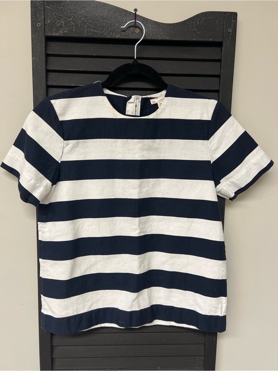 GAP Tops - GAP Navy and White Striped Short-Sleeve Top